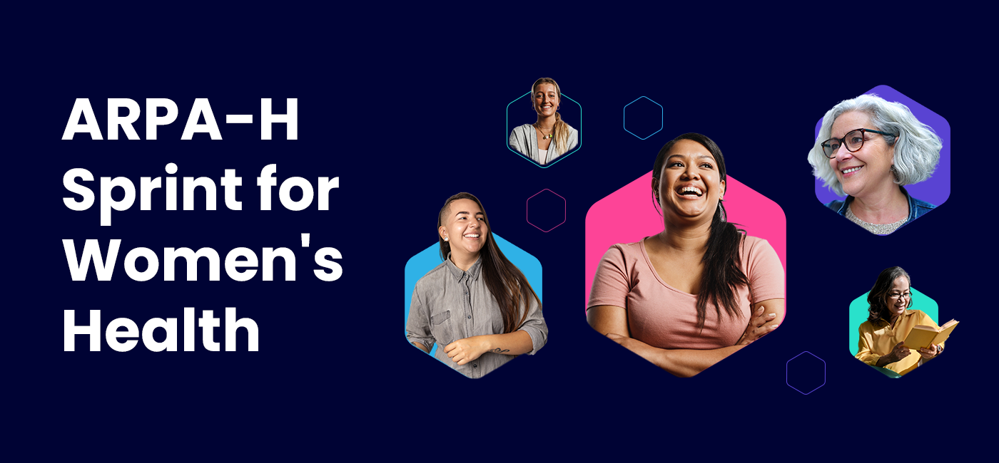 Collage of women in hexagons